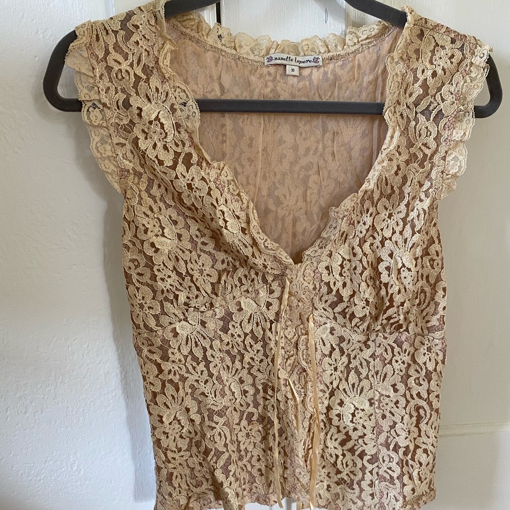 Nanette Lepore Delicate Lace Top